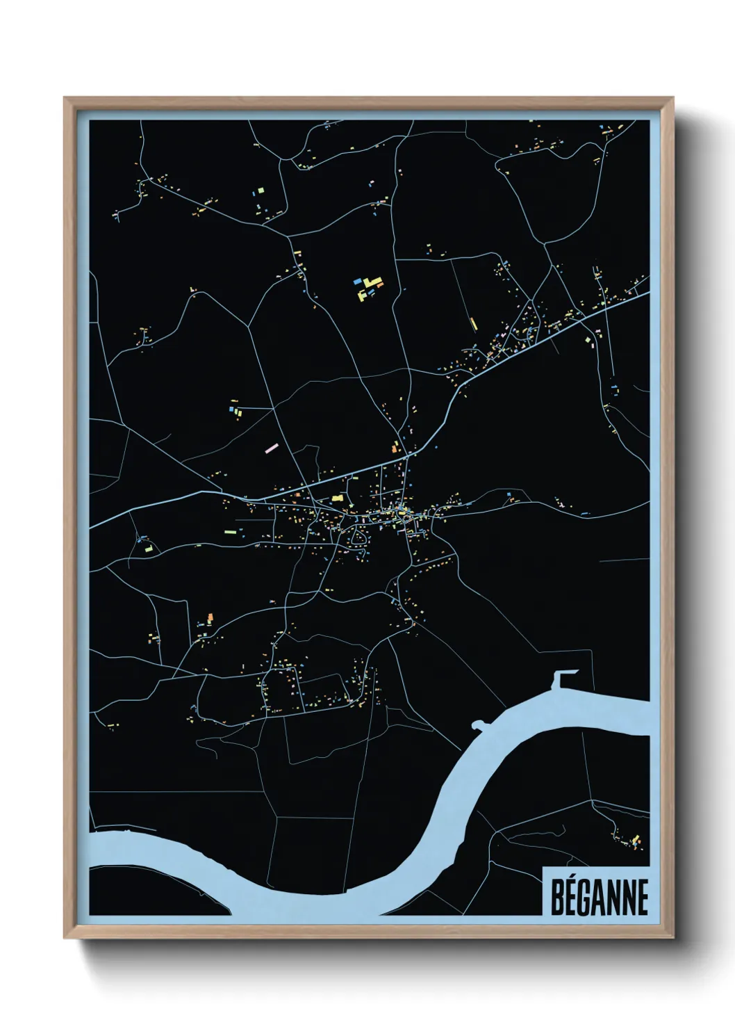 Une affiche de carte sur Béganne