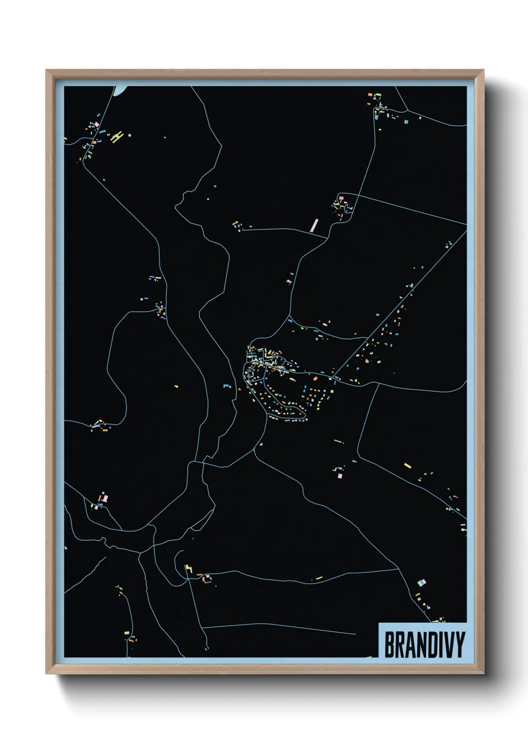 Une affiche de carte sur Brandivy
