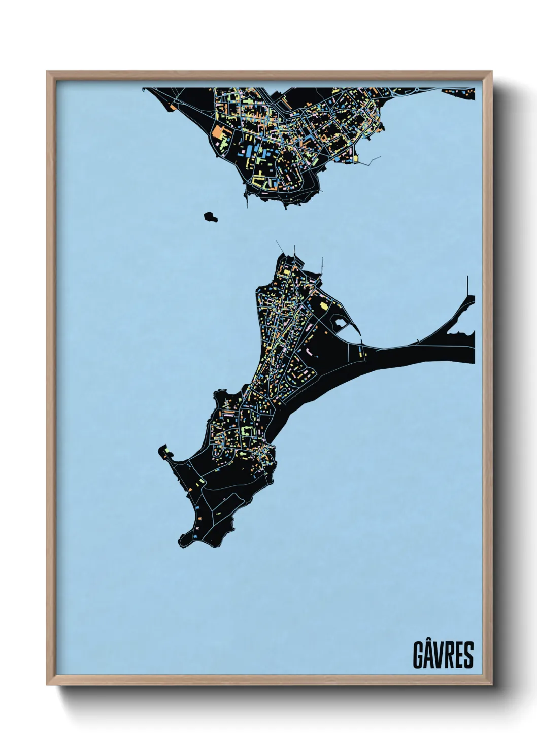 Une affiche de carte sur Gâvres