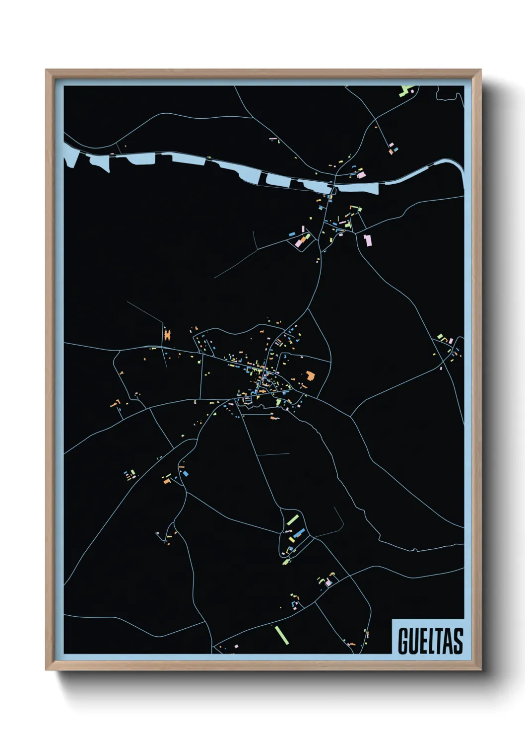 Une affiche de carte sur Gueltas