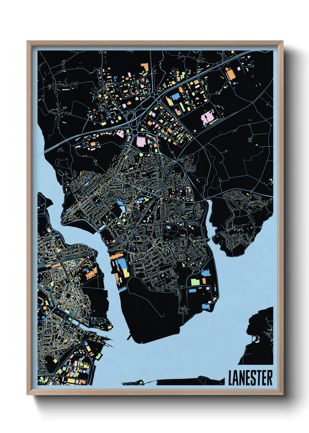 Une affiche de carte sur Lanester