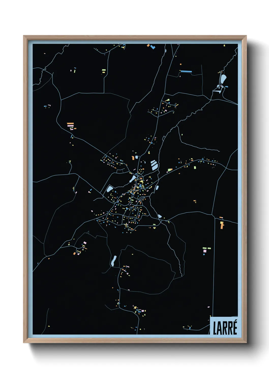 Une affiche de carte sur Larré