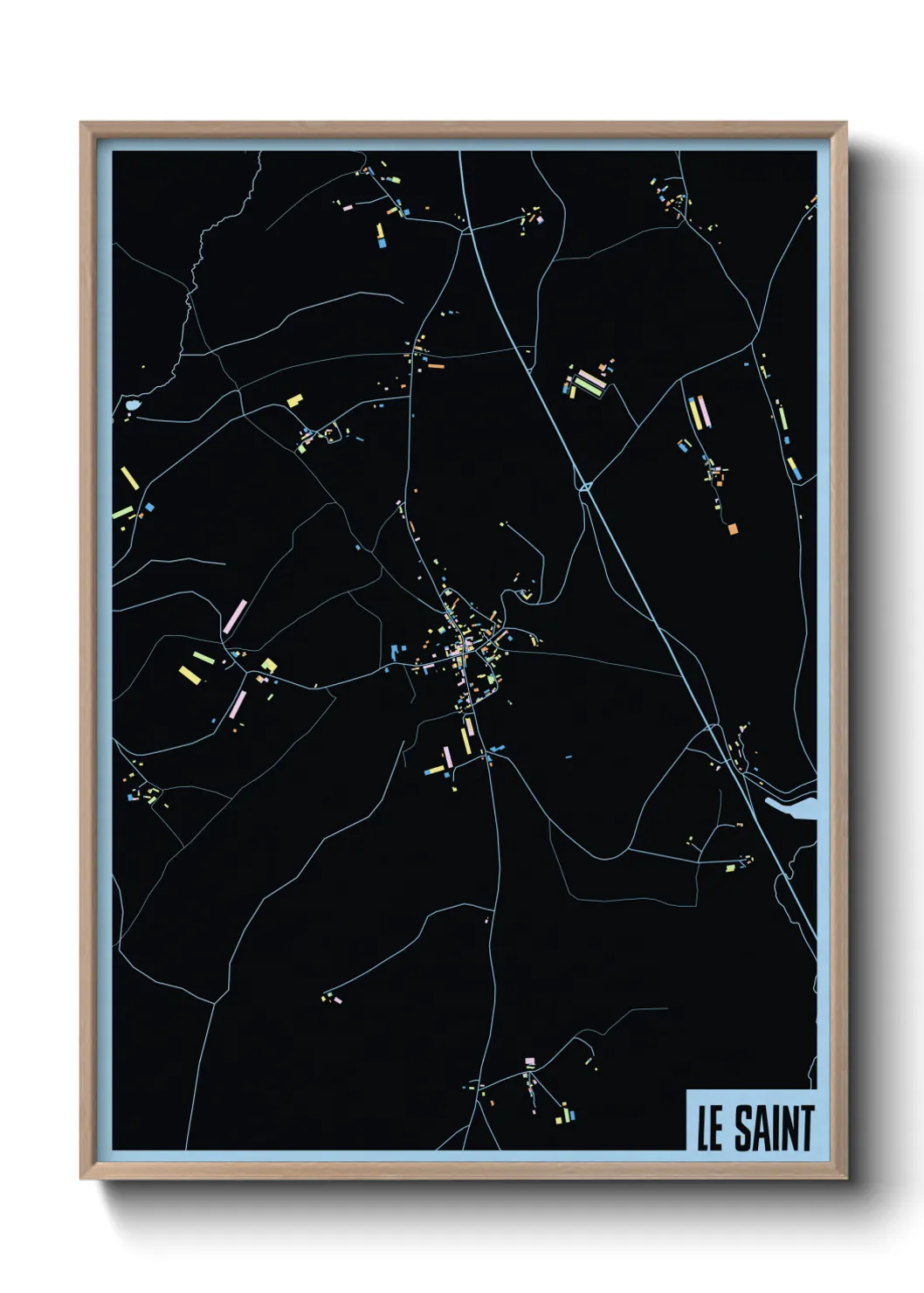 Une affiche de carte sur Le Saint