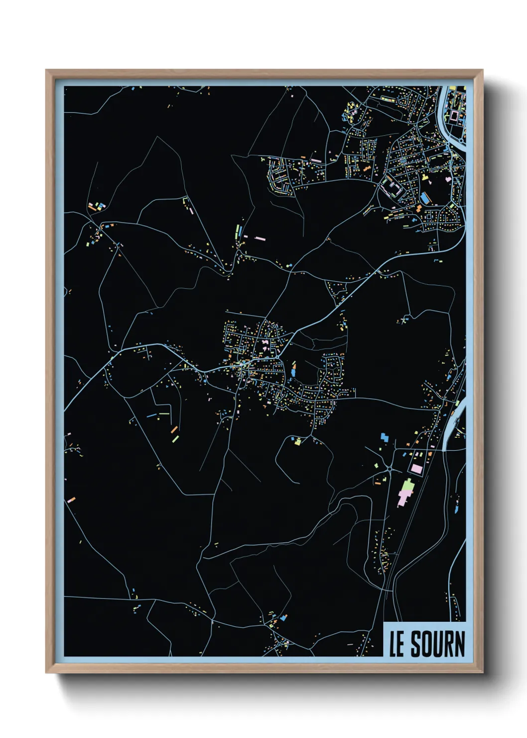 Une affiche de carte sur Le Sourn