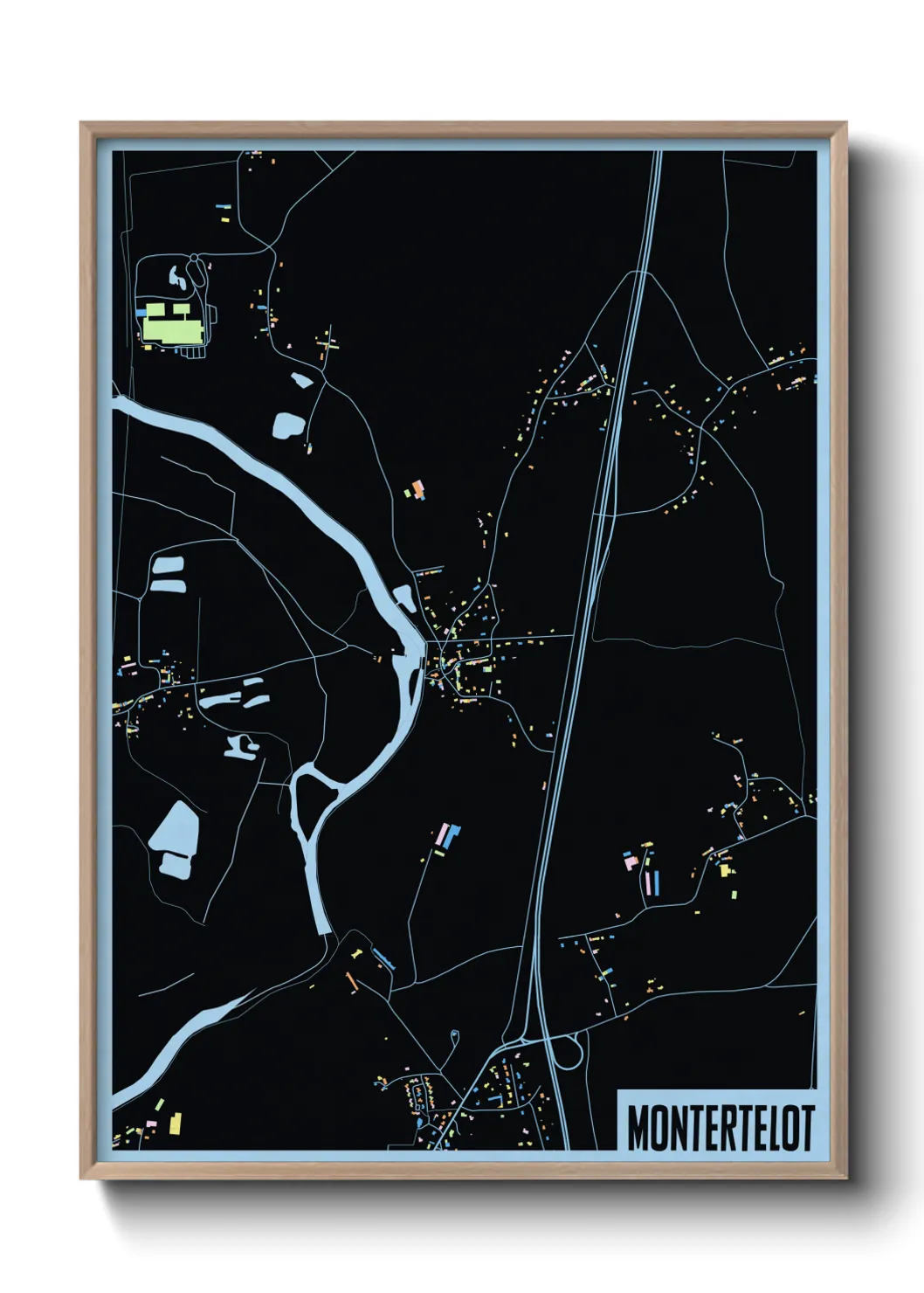 Une affiche de carte sur Montertelot