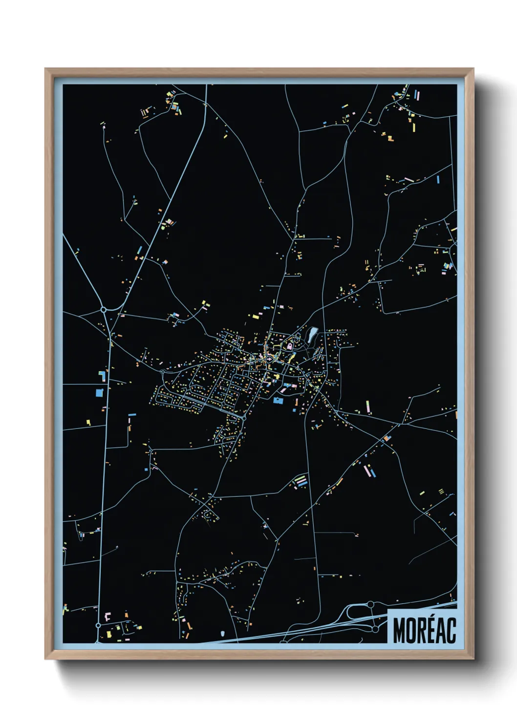 Une affiche de carte sur Moréac