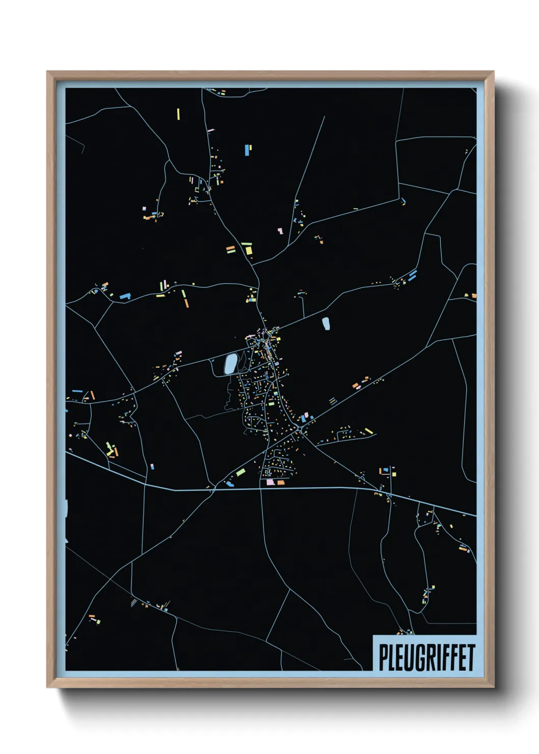 Une affiche de carte sur Pleugriffet