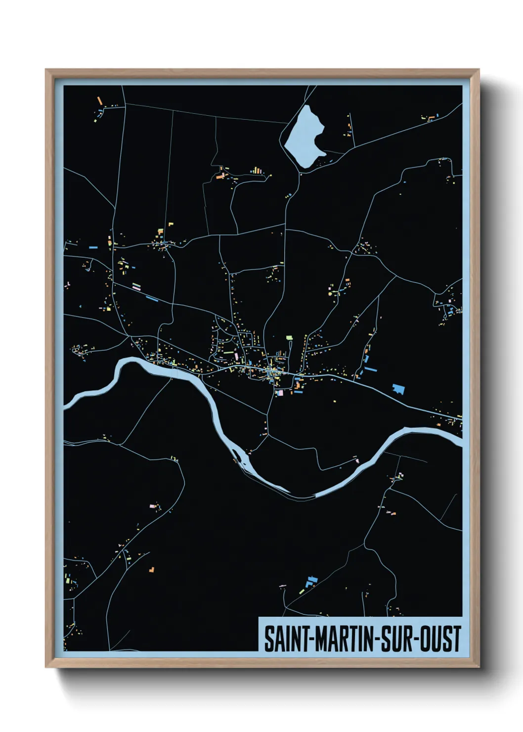 Une affiche de carte sur Saint-Martin-sur-Oust