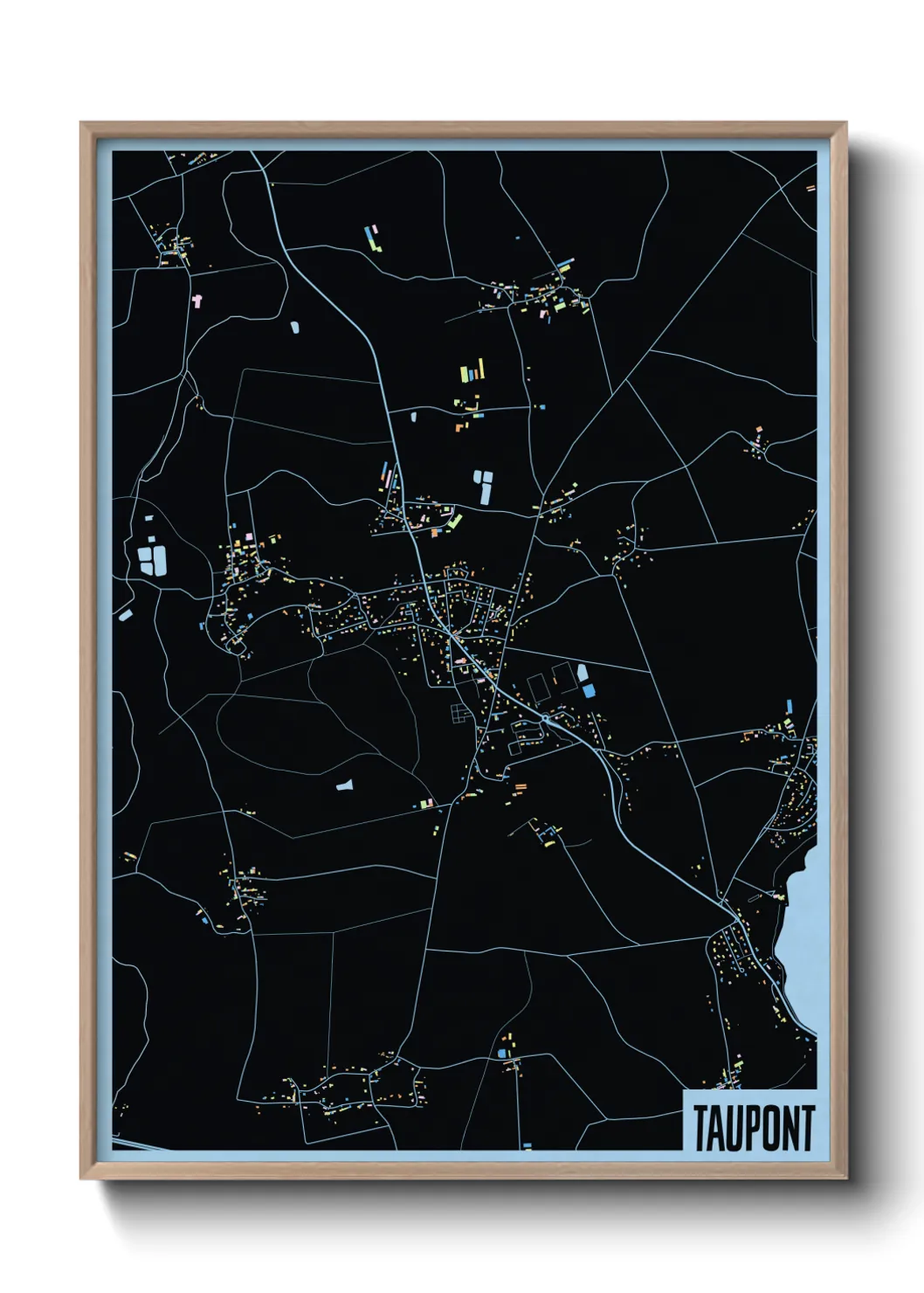 Une affiche de carte sur Taupont