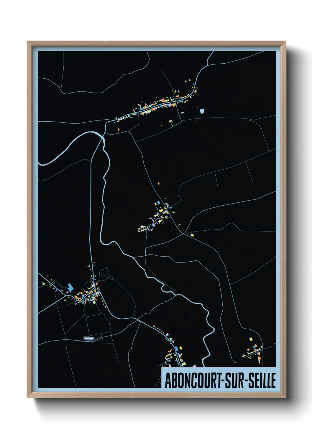 Une affiche de carte sur Aboncourt-sur-Seille