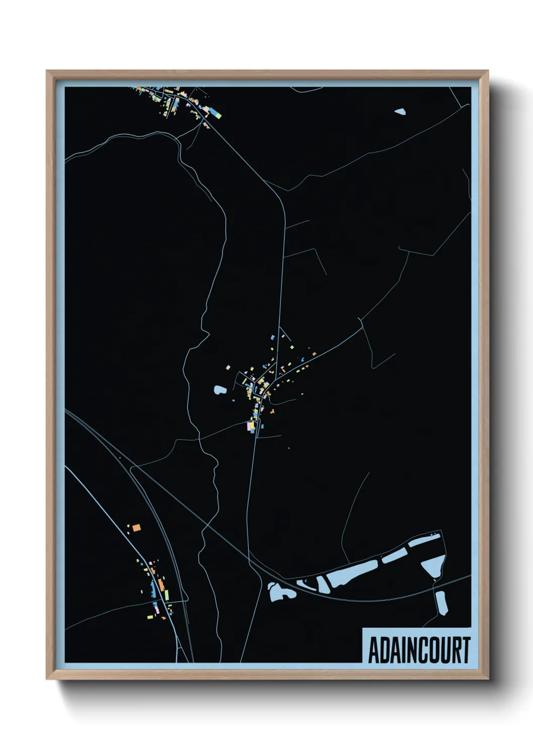 Une affiche de carte sur Adaincourt