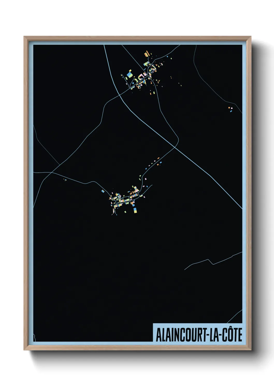 Une affiche de carte sur Alaincourt-la-Côte