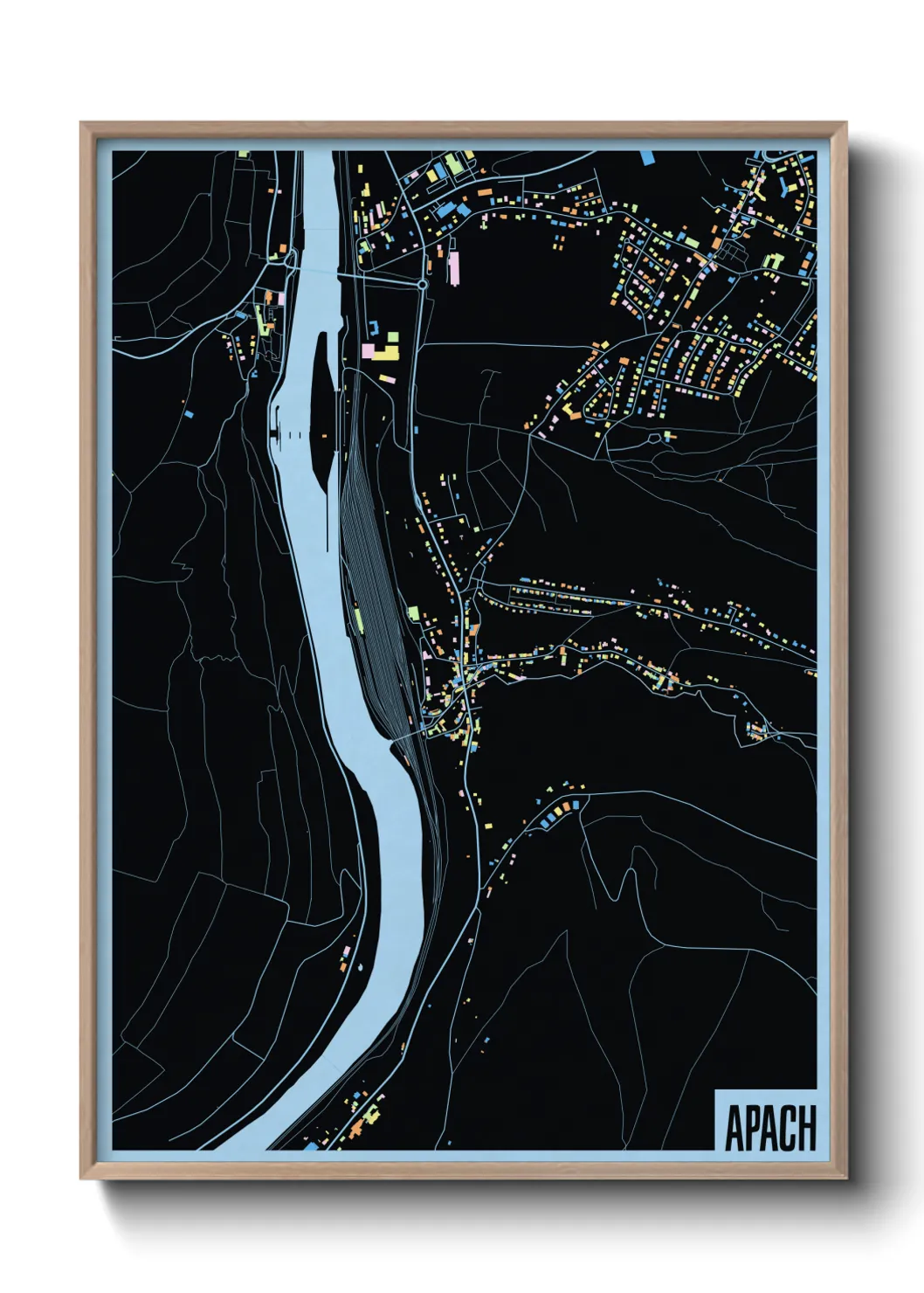 Une affiche de carte sur Apach