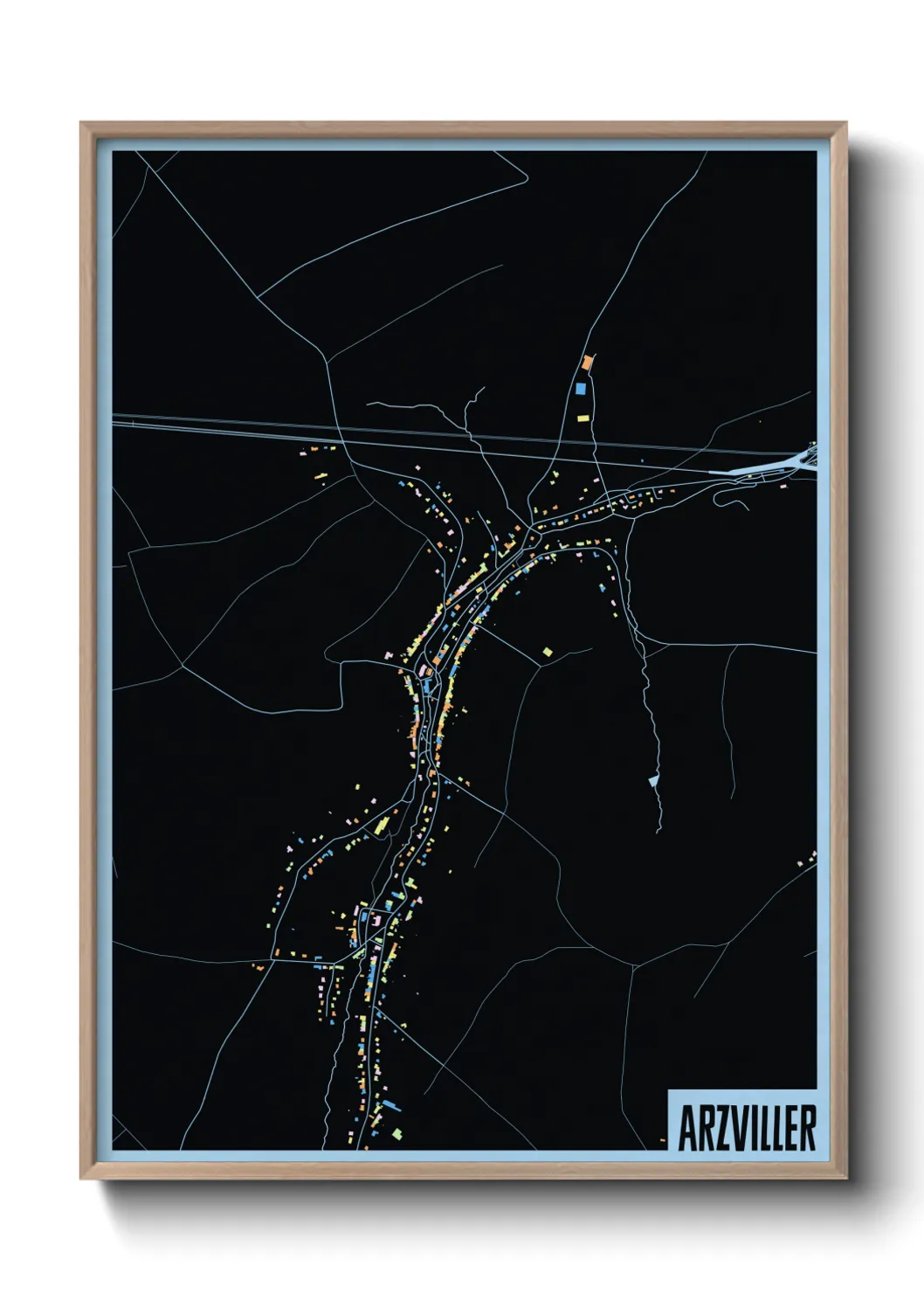 Une affiche de carte sur Arzviller