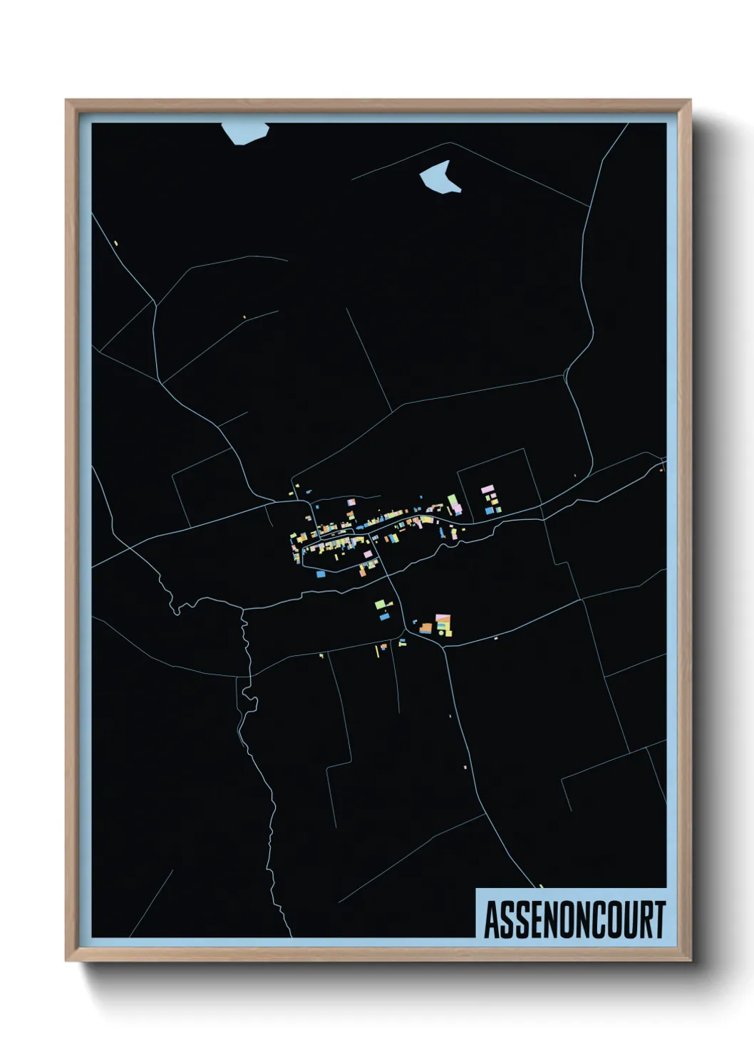 Une affiche de carte sur Assenoncourt