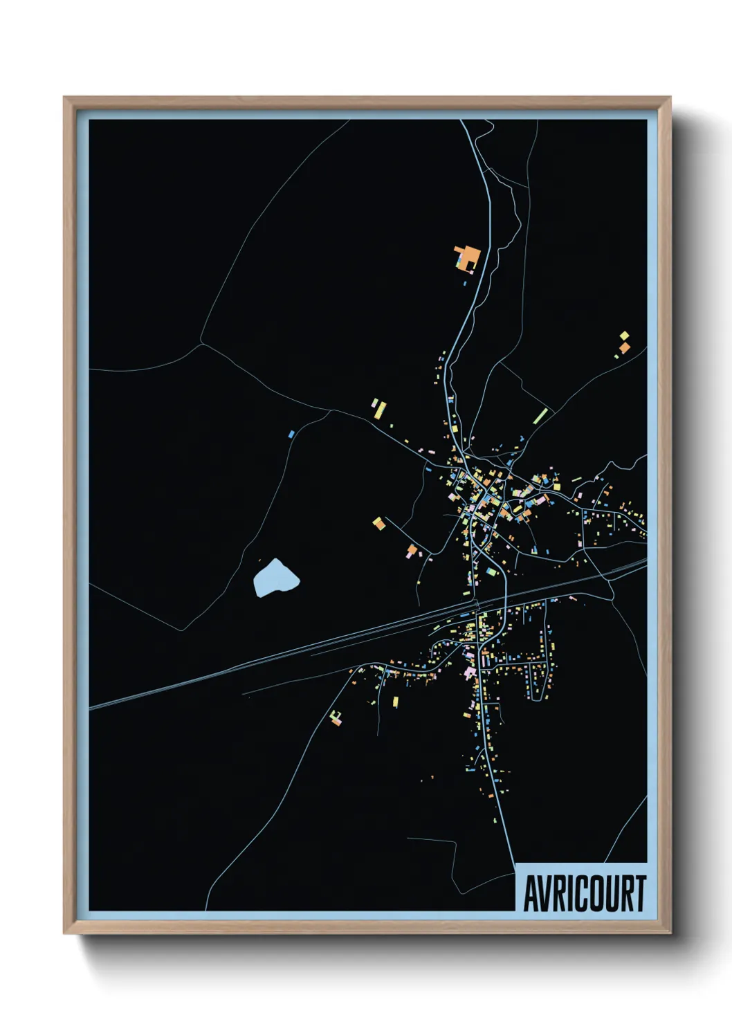 Une affiche de carte sur Avricourt