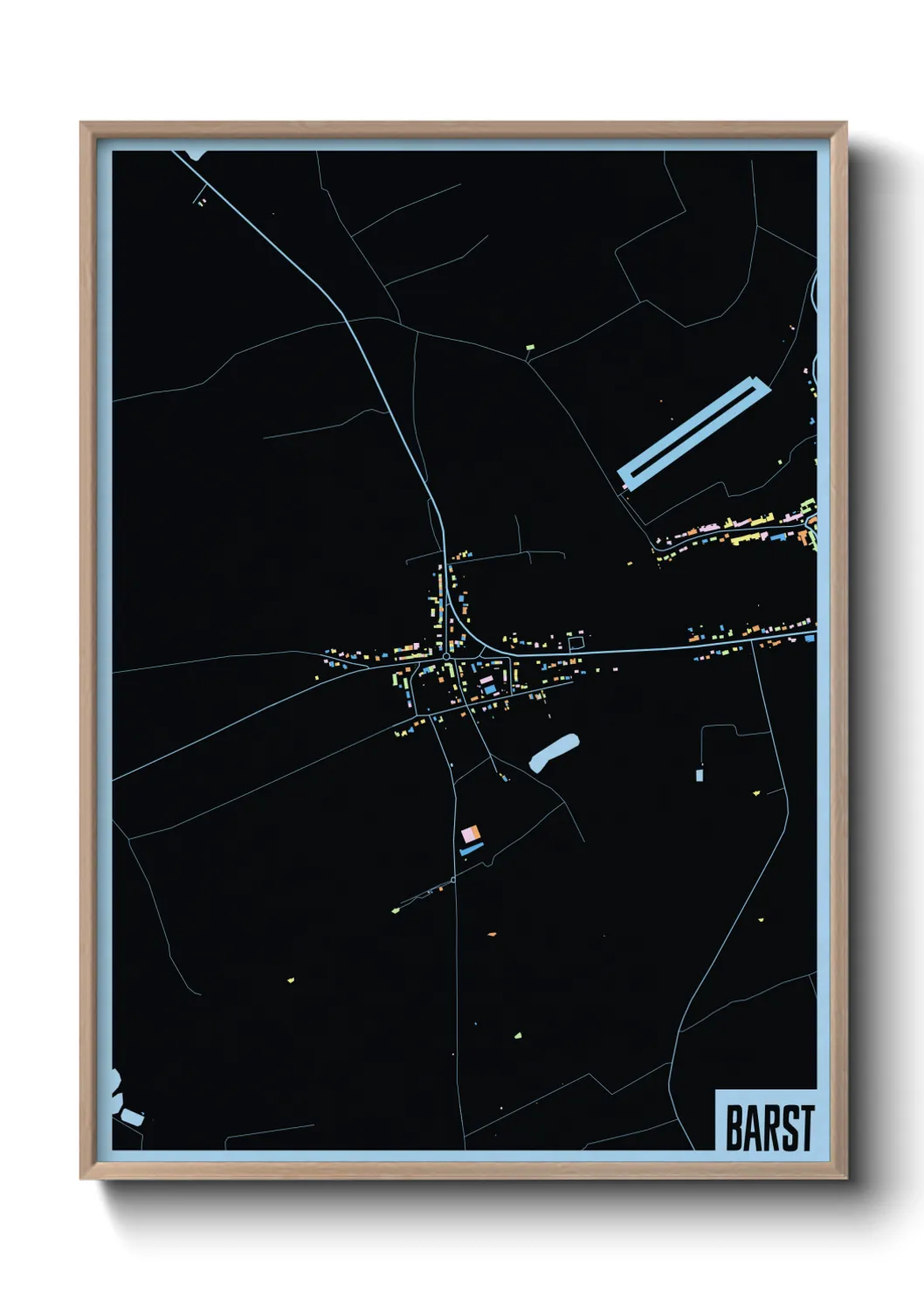 Une affiche de carte sur Barst