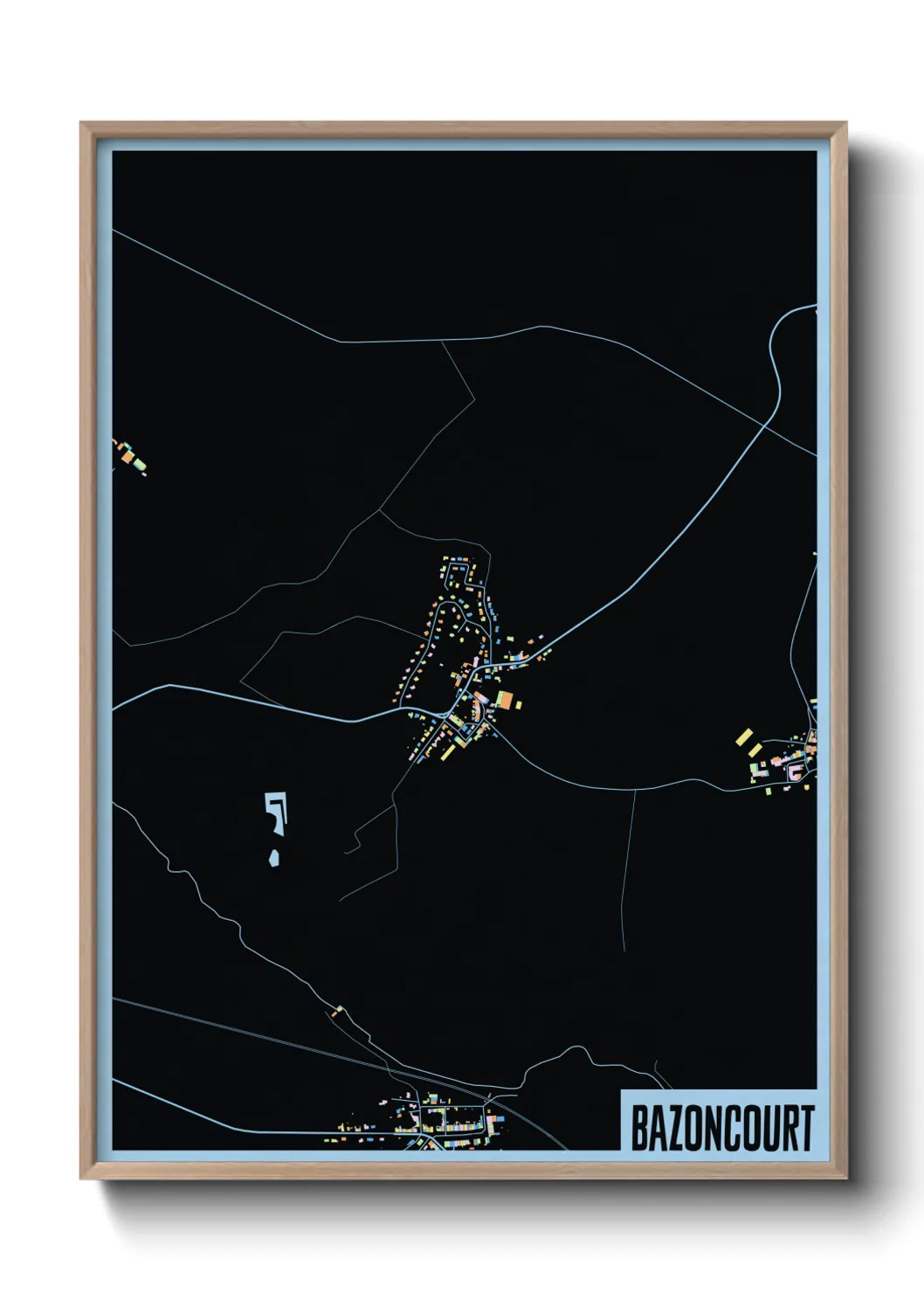 Une affiche de carte sur Bazoncourt