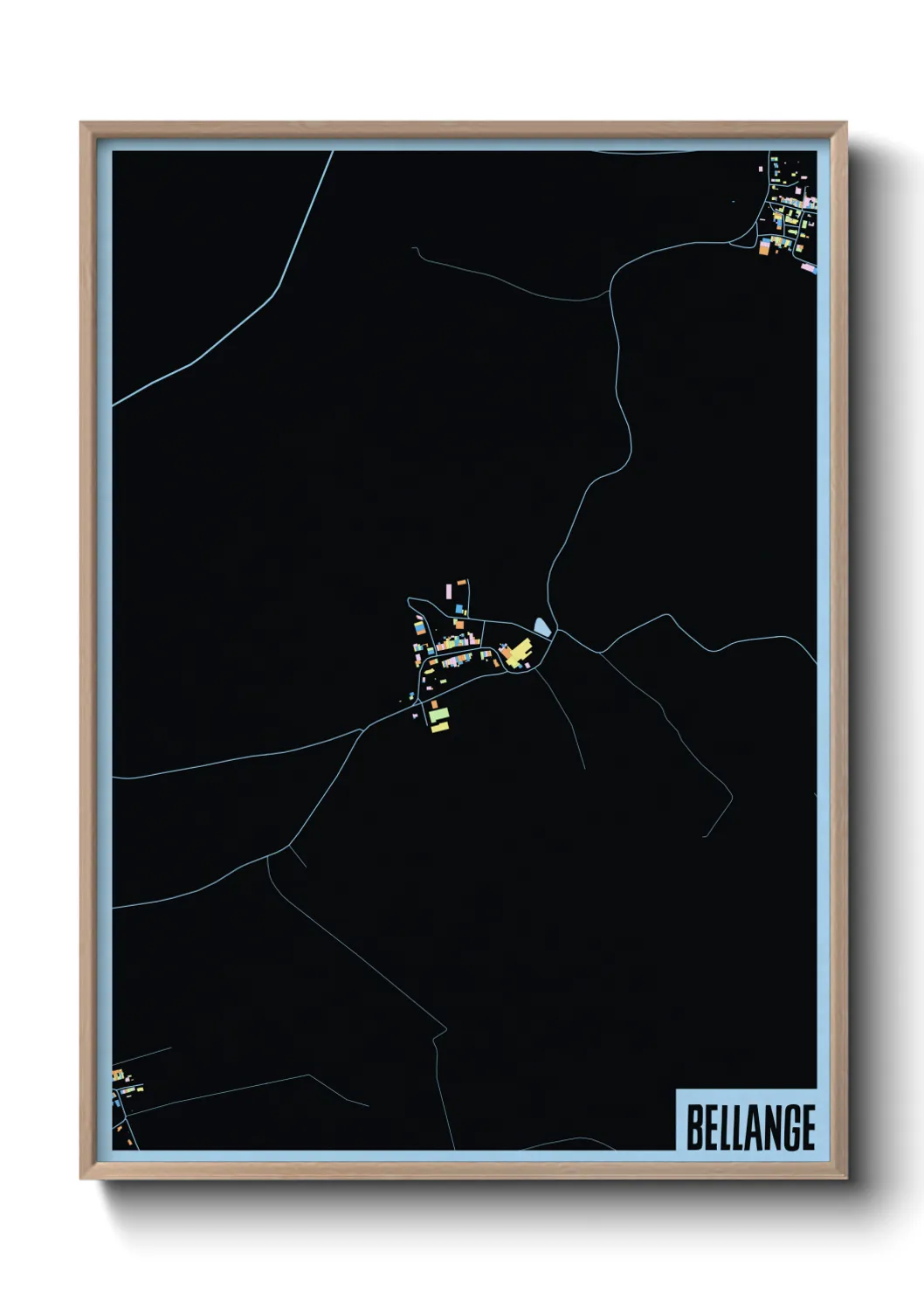 Une affiche de carte sur Bellange