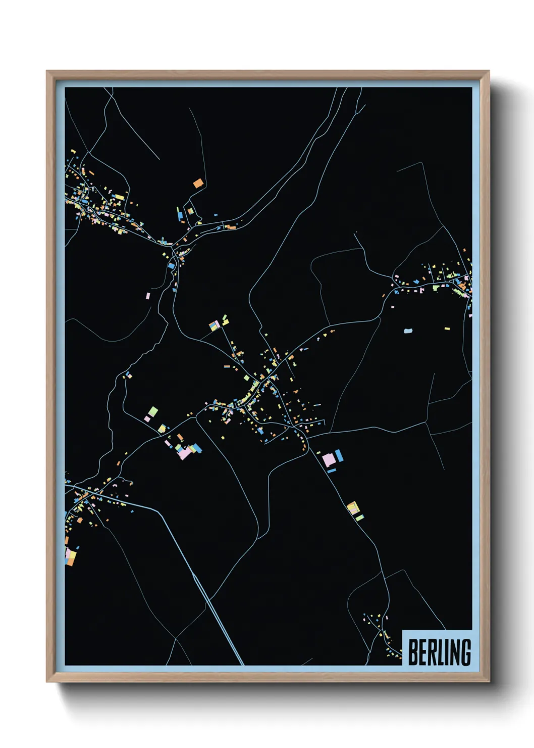 Une affiche de carte sur Berling