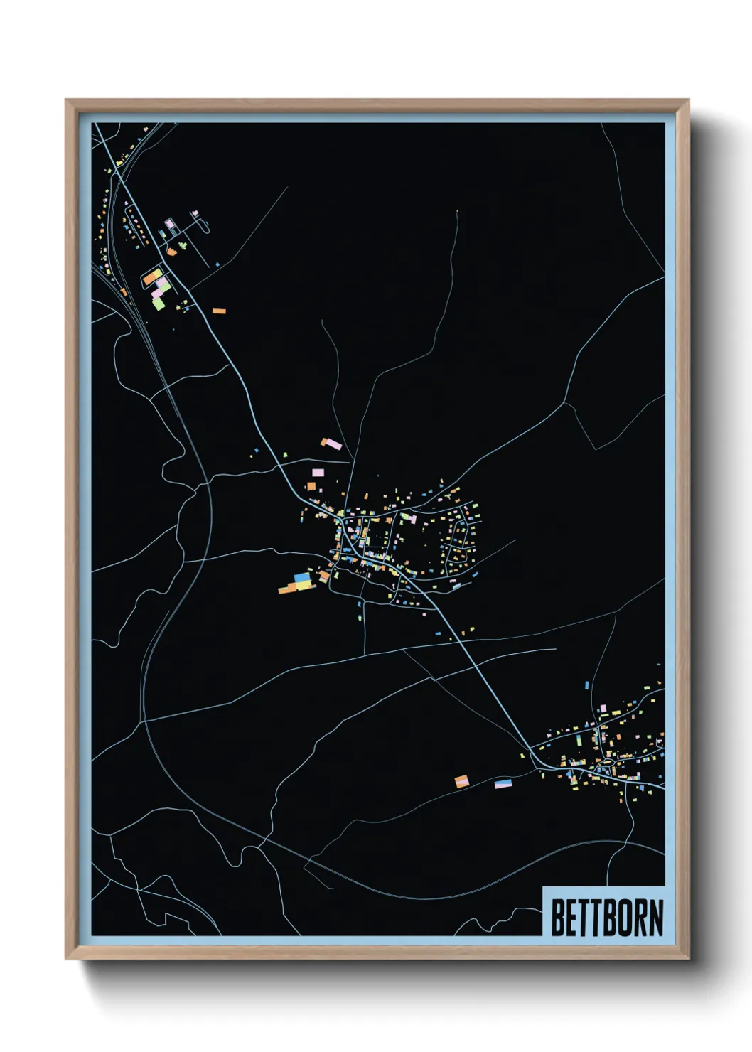 Une affiche de carte sur Bettborn