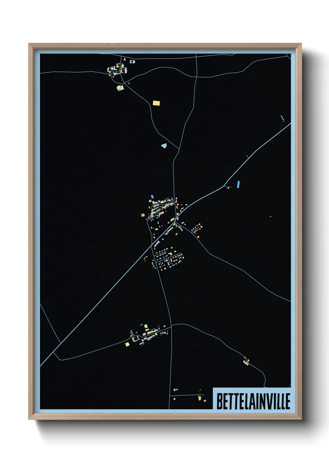 Une affiche de carte sur Bettelainville