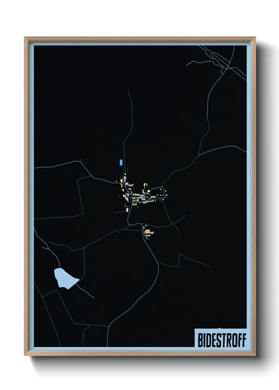 Une affiche de carte sur Bidestroff