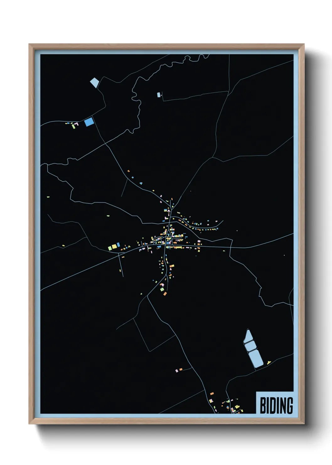 Une affiche de carte sur Biding