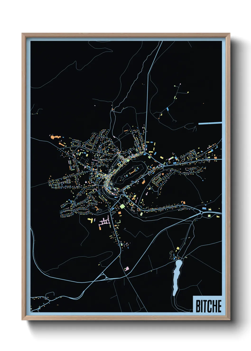 Une affiche de carte sur Bitche