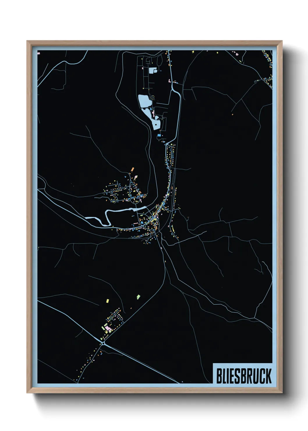 Une affiche de carte sur Bliesbruck