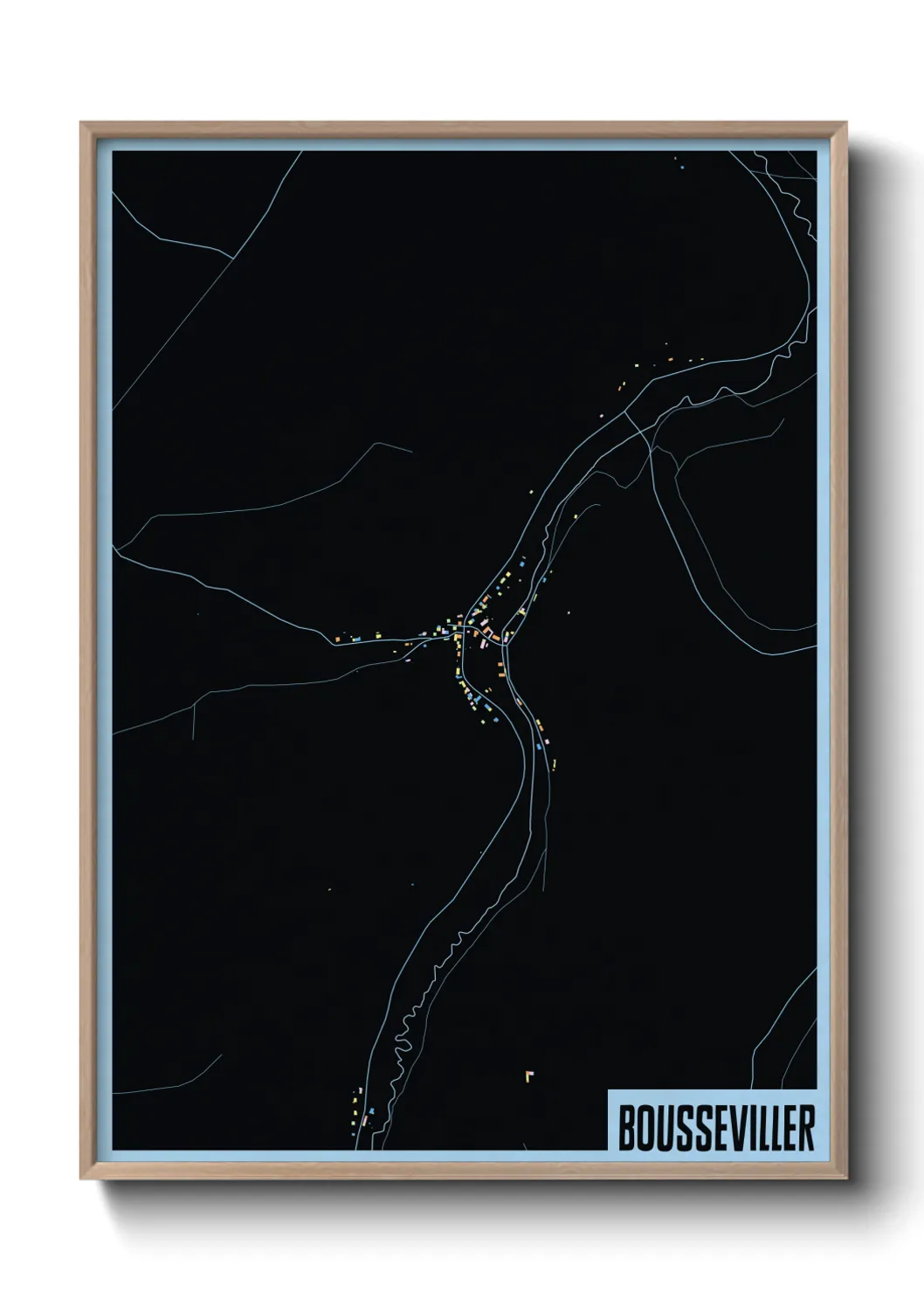 Une affiche de carte sur Bousseviller