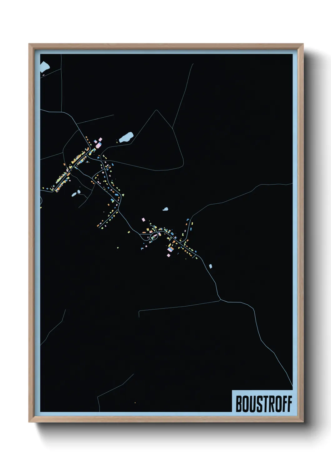Une affiche de carte sur Boustroff