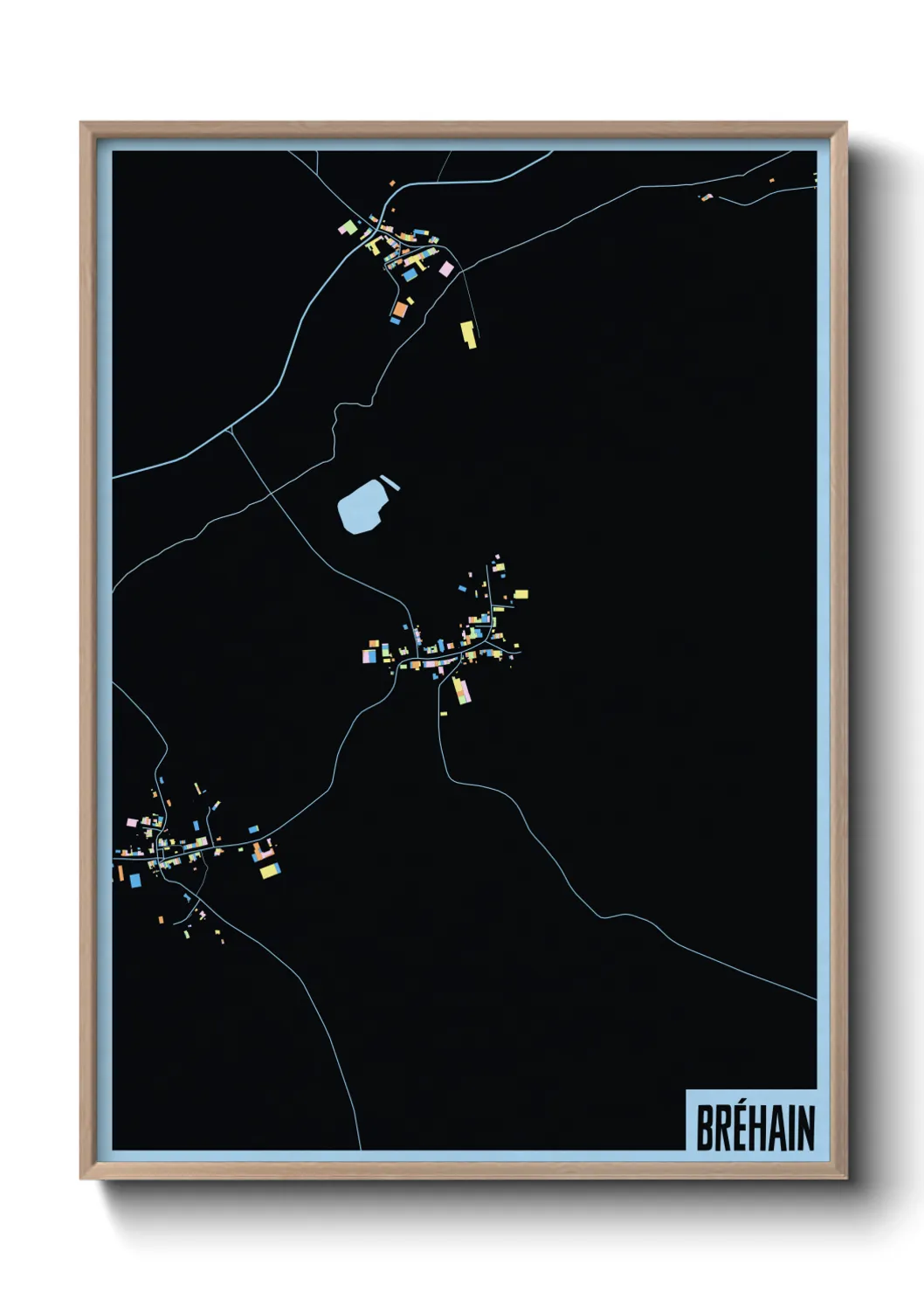 Une affiche de carte sur Bréhain