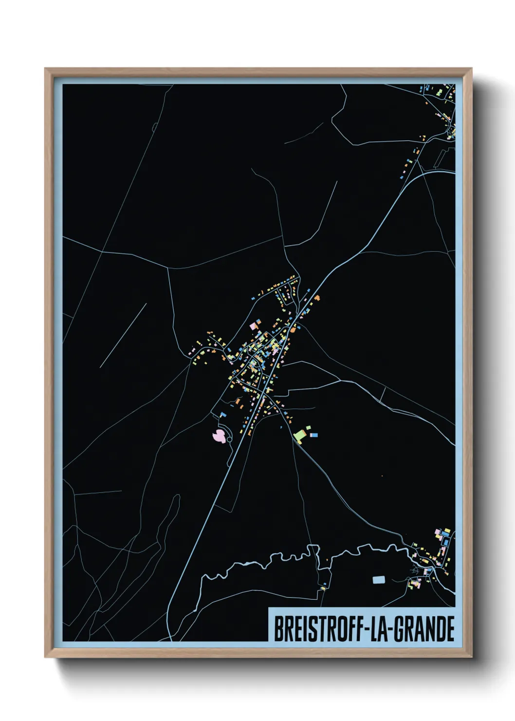 Une affiche de carte sur Breistroff-la-Grande