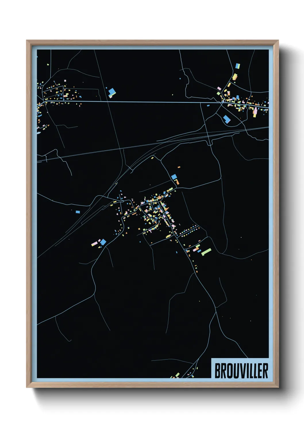 Une affiche de carte sur Brouviller