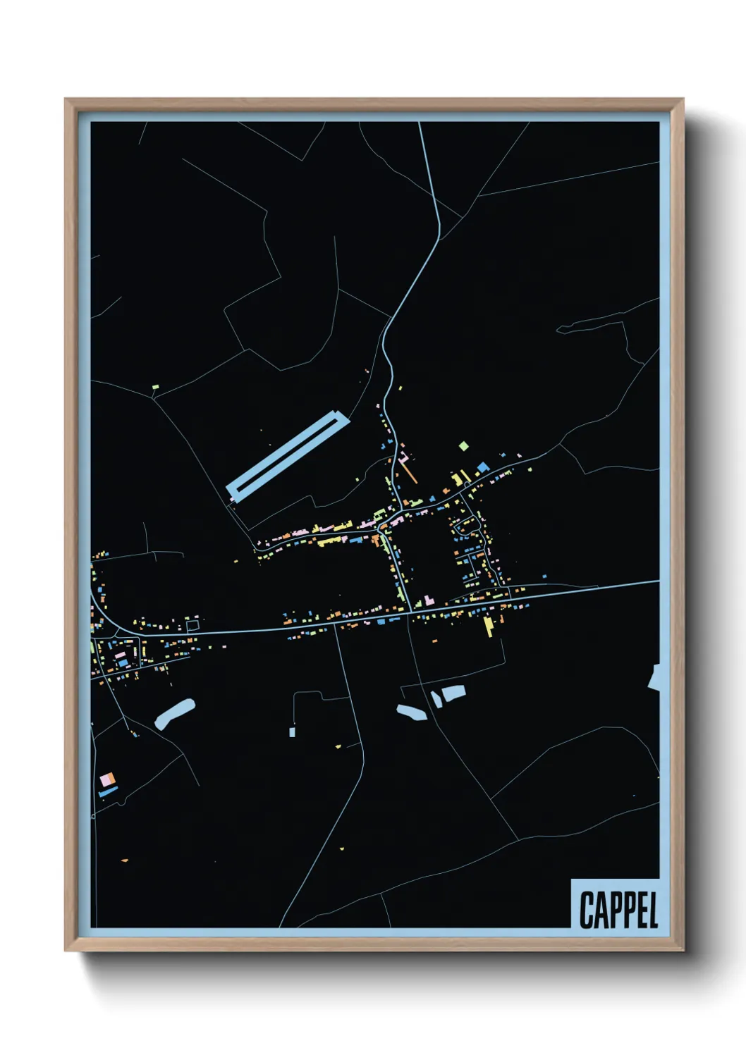 Une affiche de carte sur Cappel