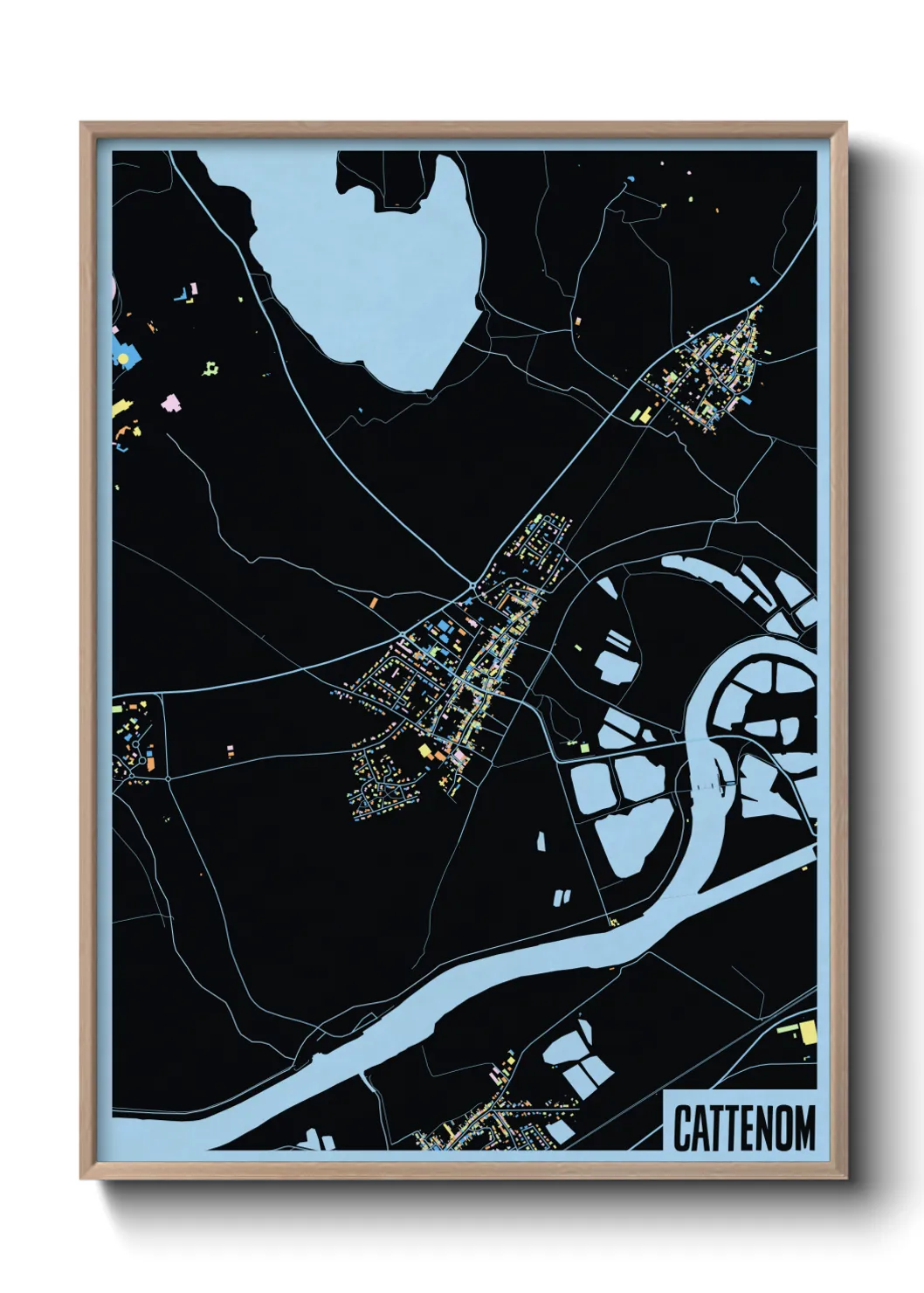 Une affiche de carte sur Cattenom