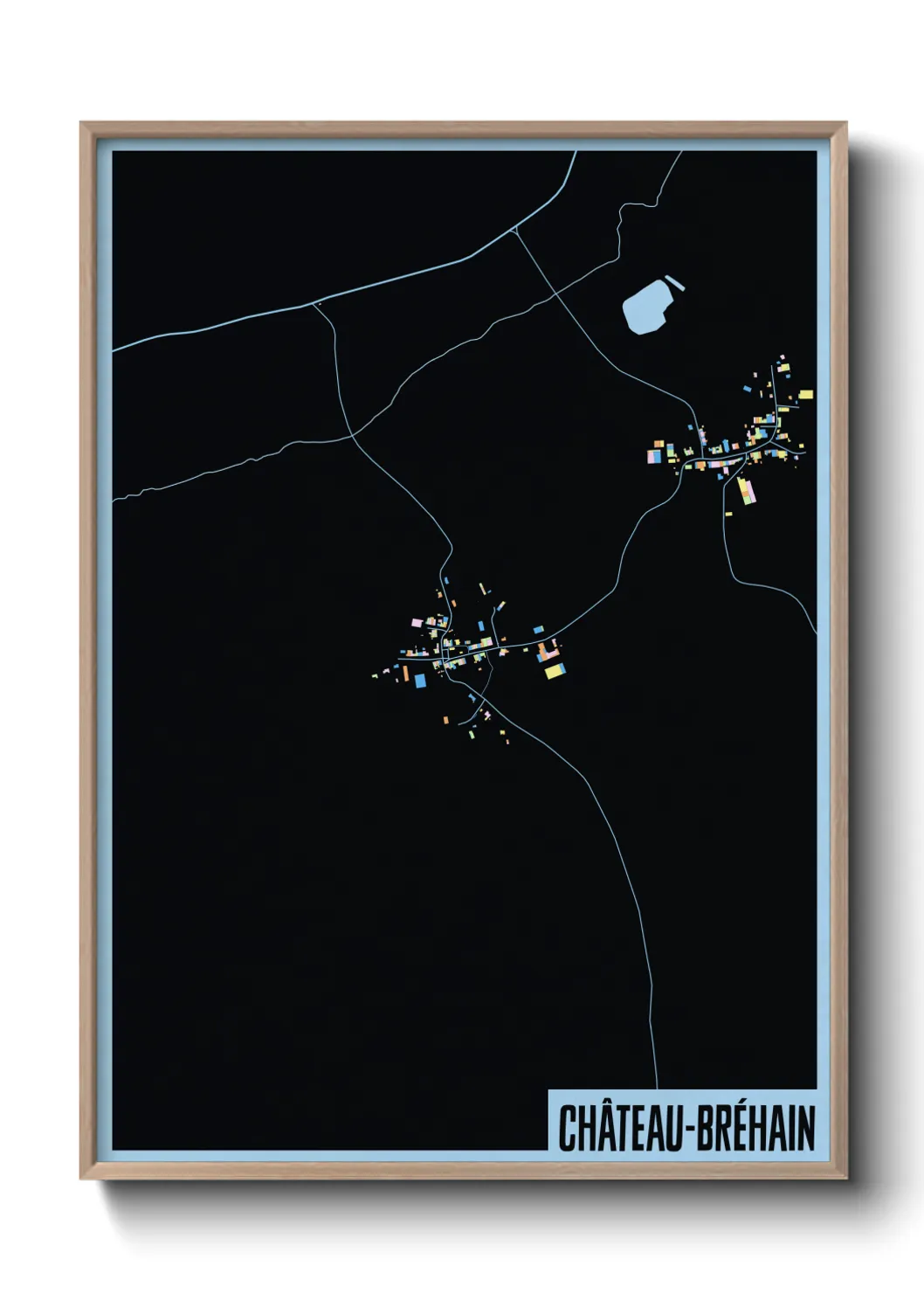 Une affiche de carte sur Château-Bréhain