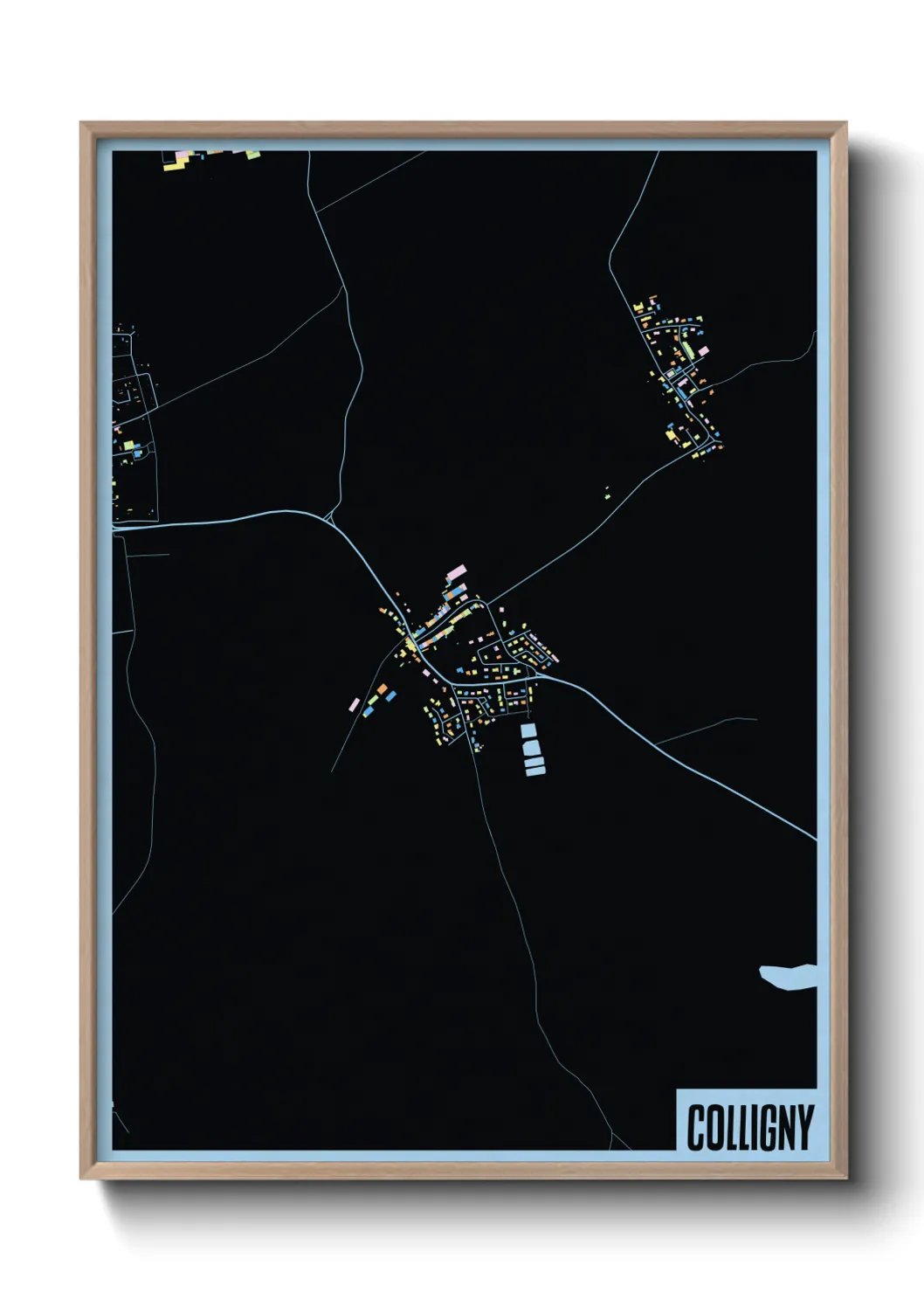 Une affiche de carte sur Colligny