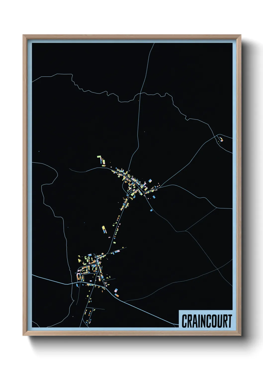 Une affiche de carte sur Craincourt