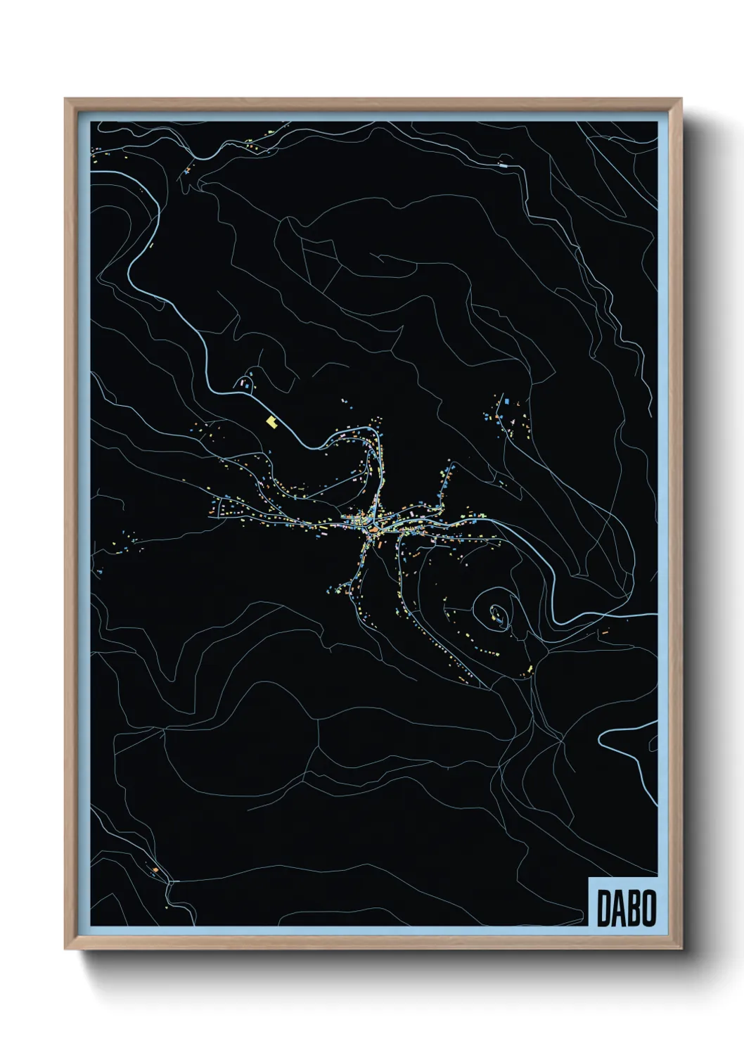 Une affiche de carte sur Dabo