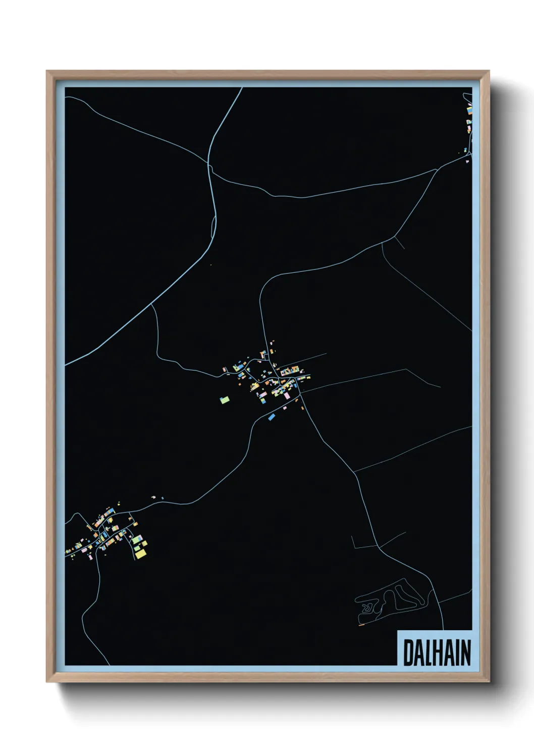 Une affiche de carte sur Dalhain