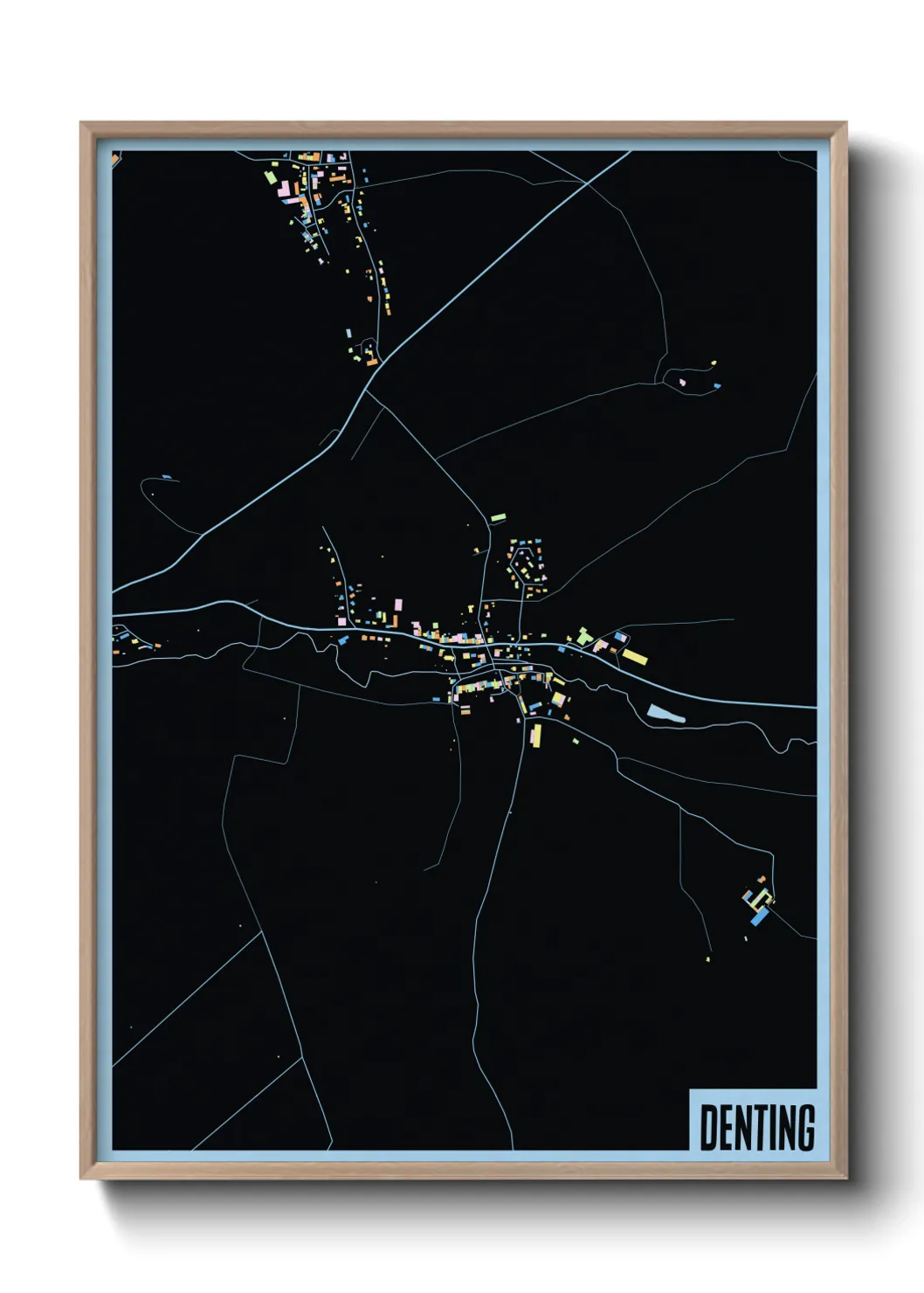 Une affiche de carte sur Denting