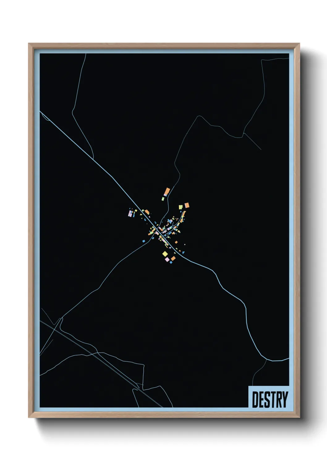 Une affiche de carte sur Destry