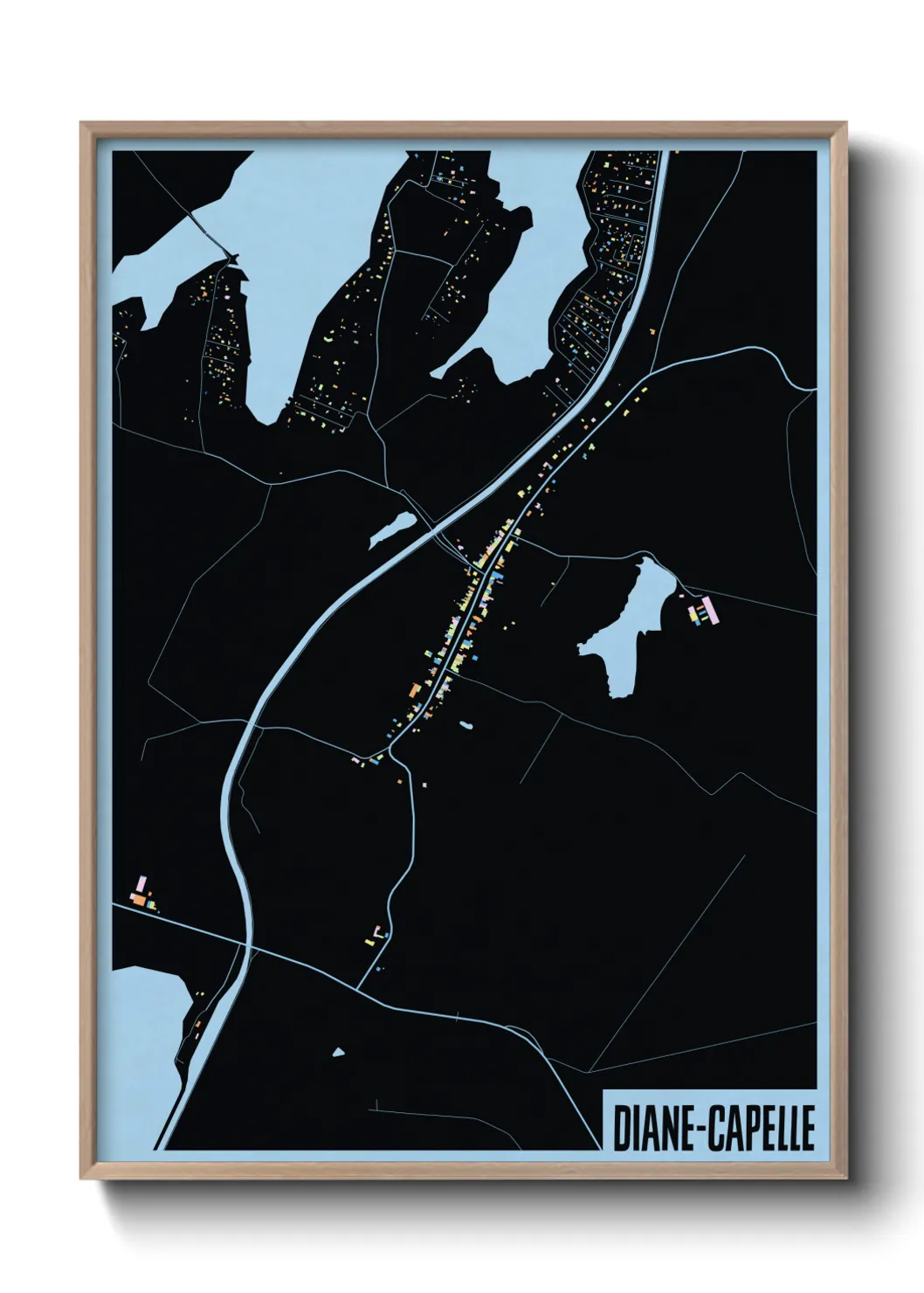 Une affiche de carte sur Diane-Capelle