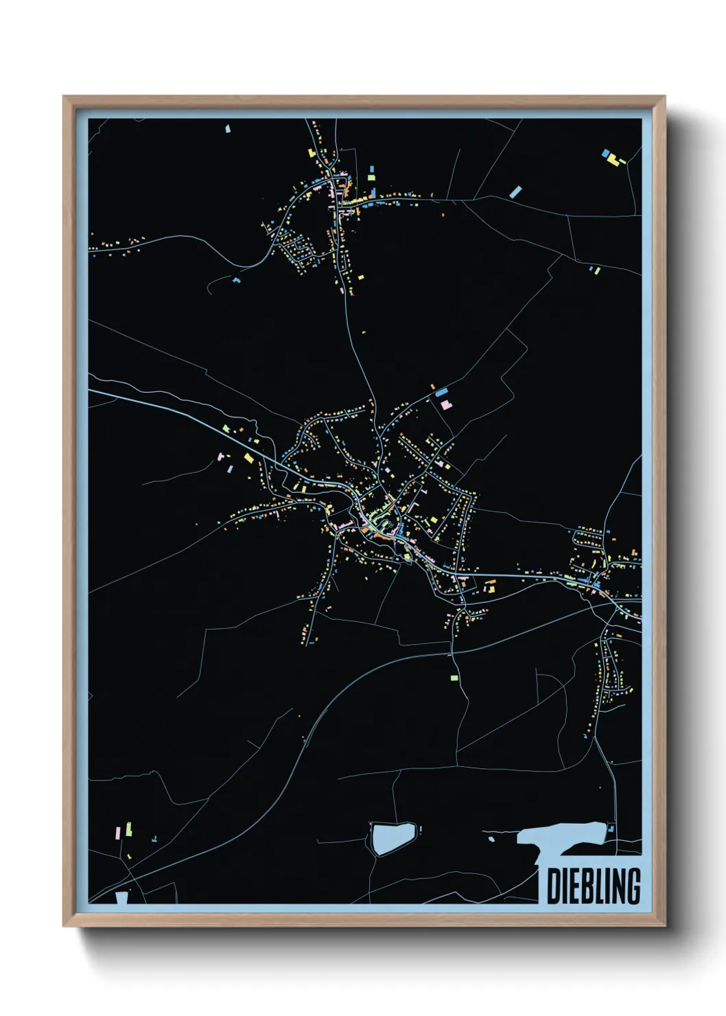 Une affiche de carte sur Diebling