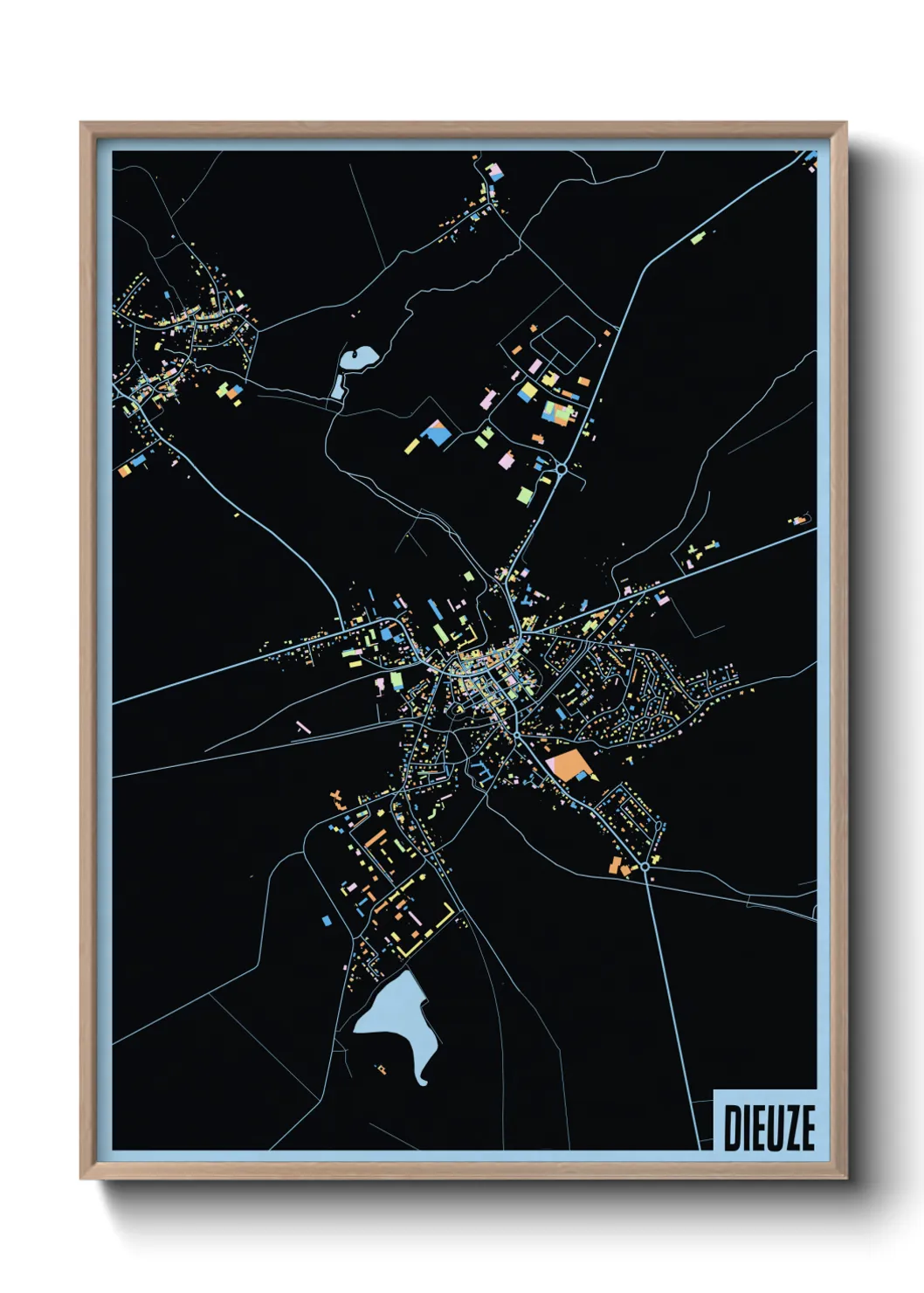 Une affiche de carte sur Dieuze