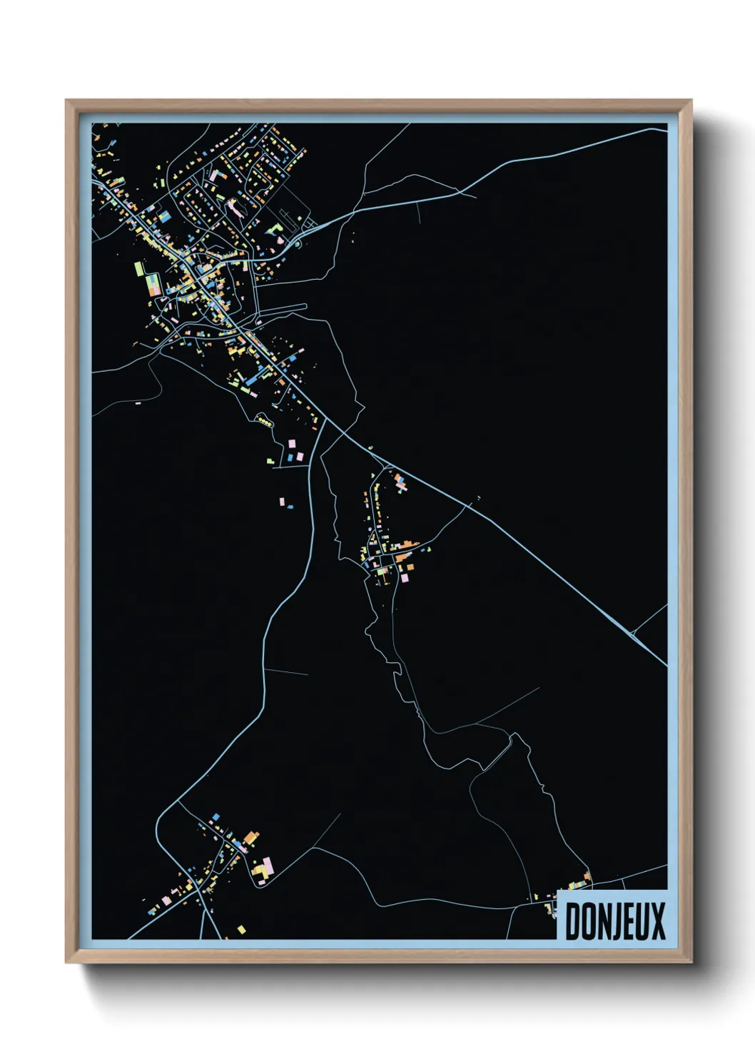 Une affiche de carte sur Donjeux