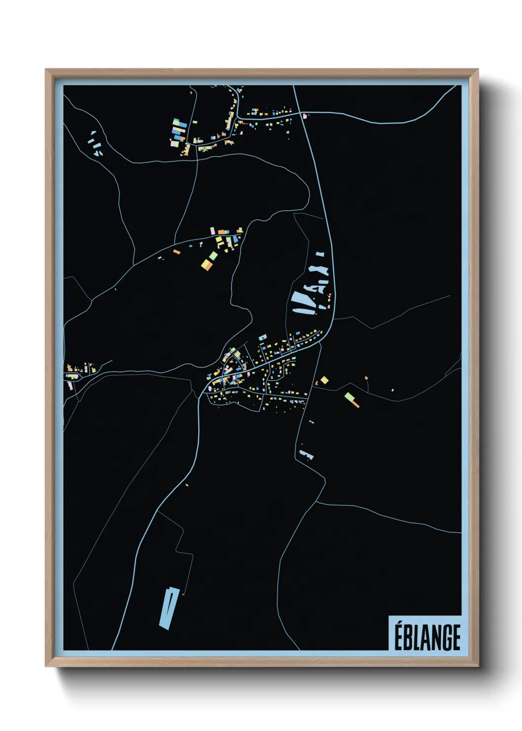 Une affiche de carte sur Éblange