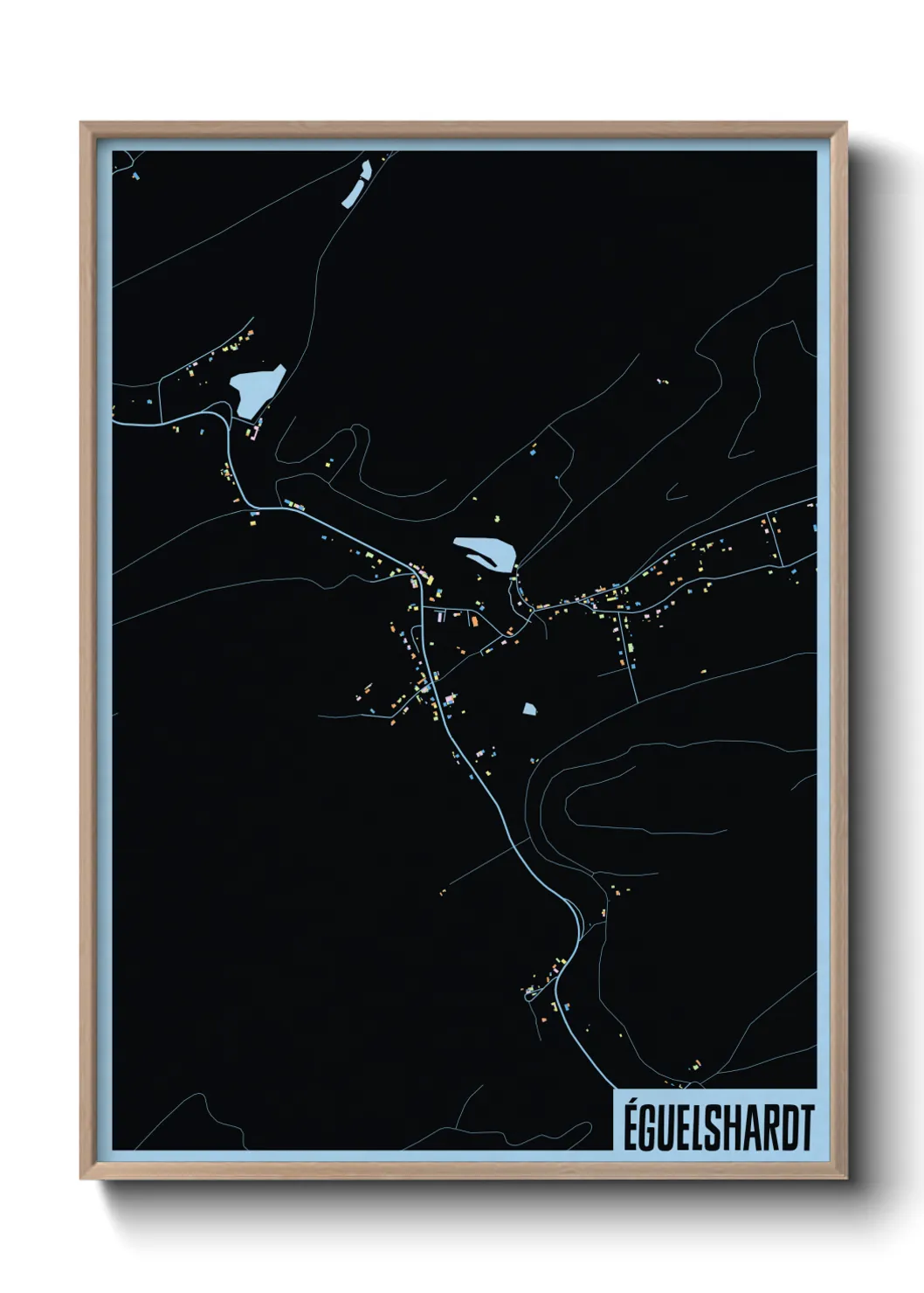 Une affiche de carte sur Éguelshardt